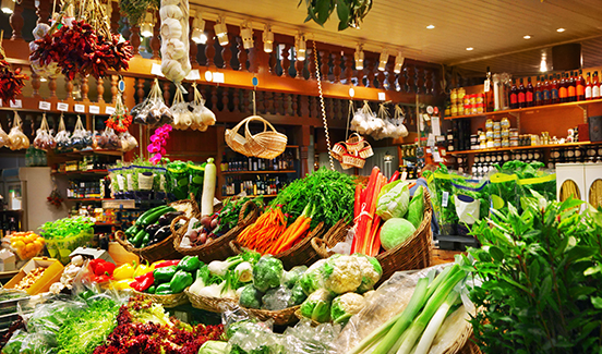 Intérieur de l'épicerie